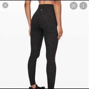 Lululemon Align Leggings Black Camo Deep Coal